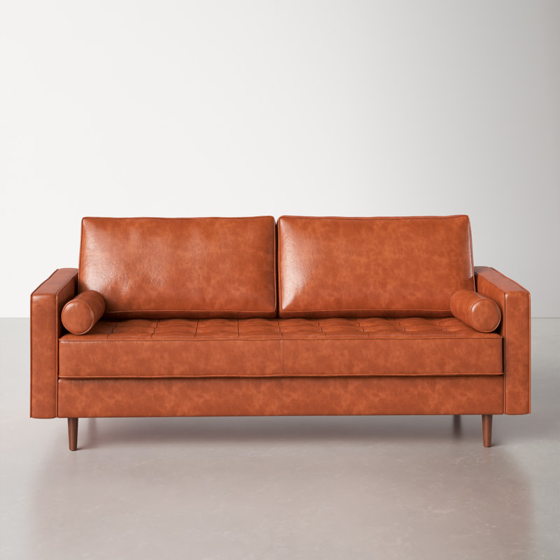 AllModern Hailee 84'' Leather Sofa & Reviews Wayfair